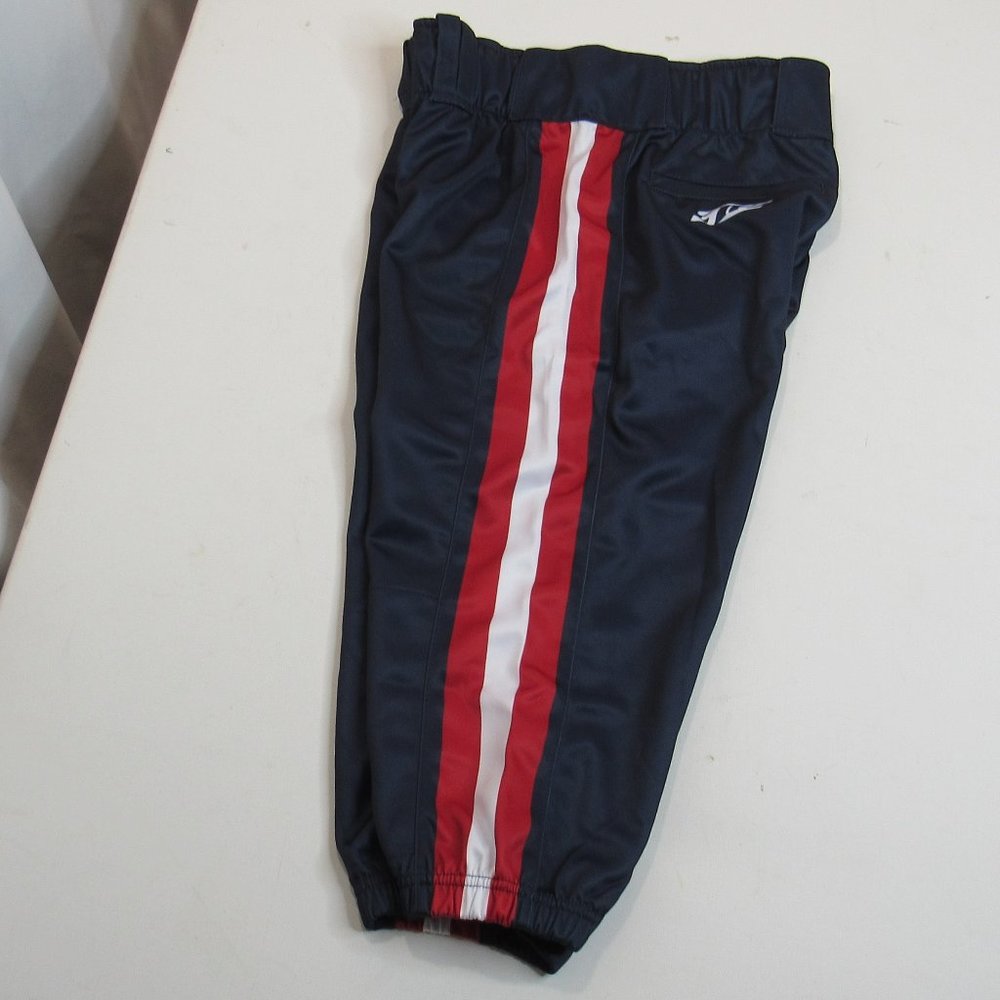 3N2 Clutch Apparel Baseball Knickers Pants Navy With Red/White Stripe Size M - Picture 3 of 9